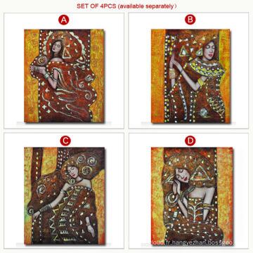 Ensembles de 4pcs Abstract Group Painting